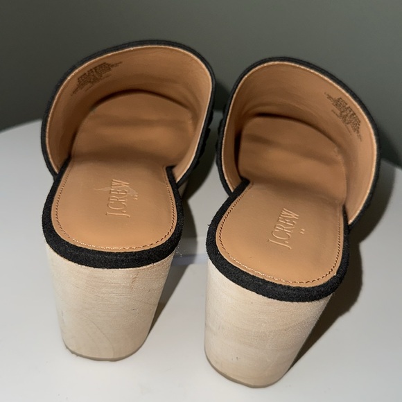 J. Crew Factory Black Mules with Wooden Heel - Picture 11 of 16